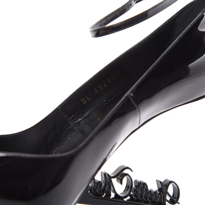Saint Laurent Patent Opyum Appelle Moi Ankle Strap Pump 39 Black 8 of 10