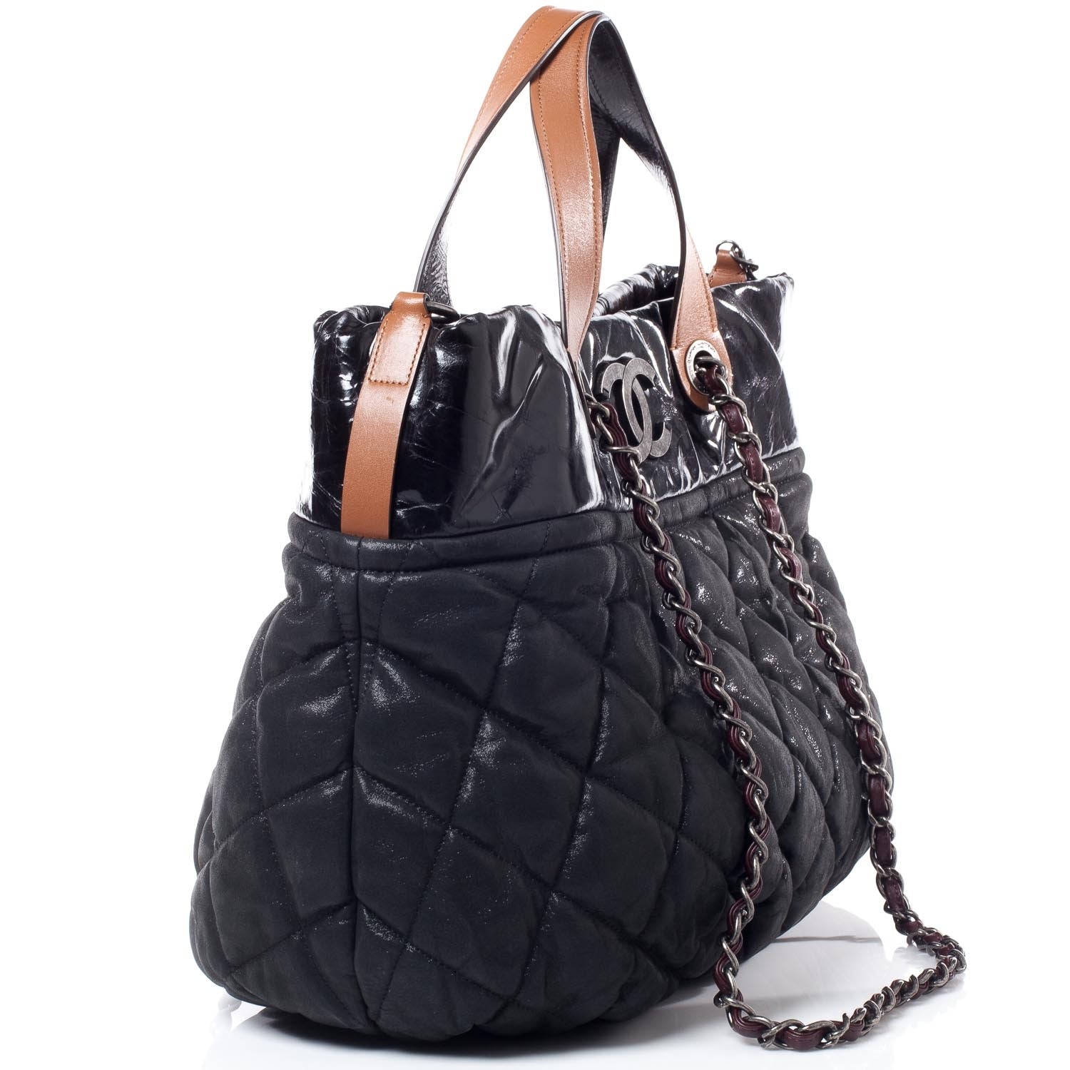 Chanel Iridescent Calfskin Small In The Mix Tote Navy 3 of 11