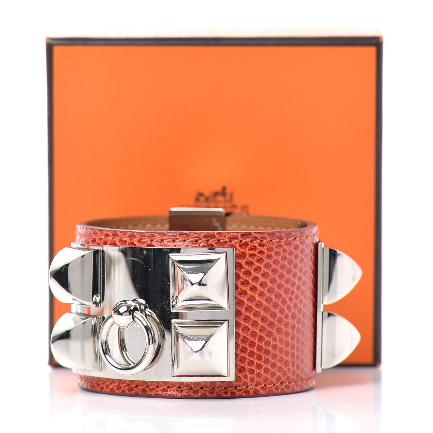 Hermes Lizard Collier De Chien CDC Bracelet Sanguine 5 of 5