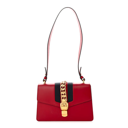 Gucci Calfskin Small Sylvie Shoulder Bag Hibiscus Red 1 of 12