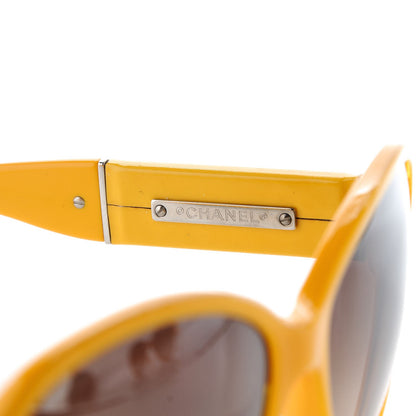 Chanel Patent CC Logo Sunglasses 5229Q Bright Yellow 6 of 7