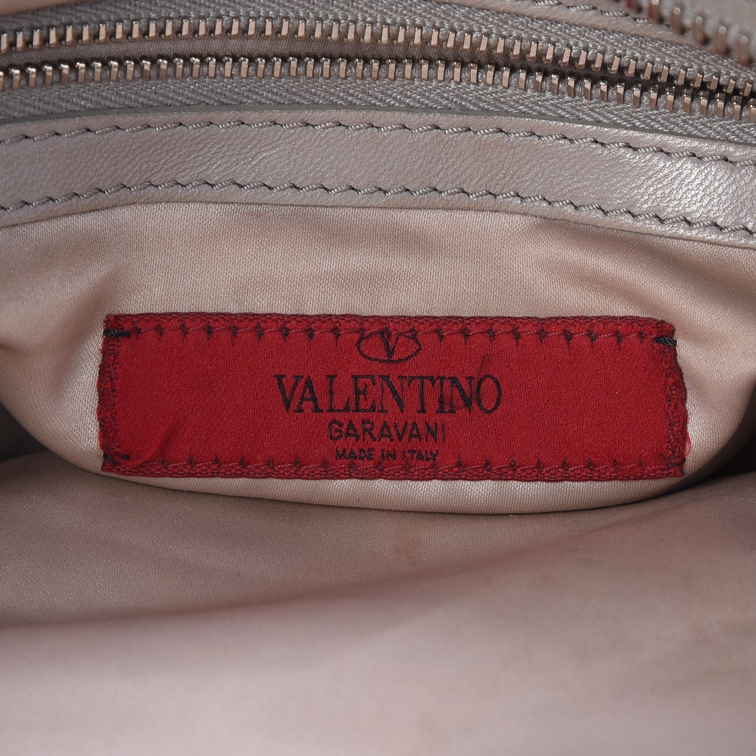 Valentino Garavani Lambskin Petale Tote Light Grey 6 of 9