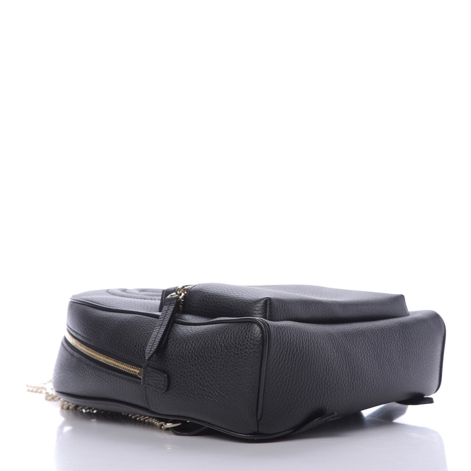 Gucci Pebbled Calfskin Soho Chain Backpack Black 3 of 9