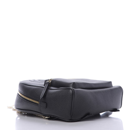 Gucci Pebbled Calfskin Soho Chain Backpack Black 3 of 9