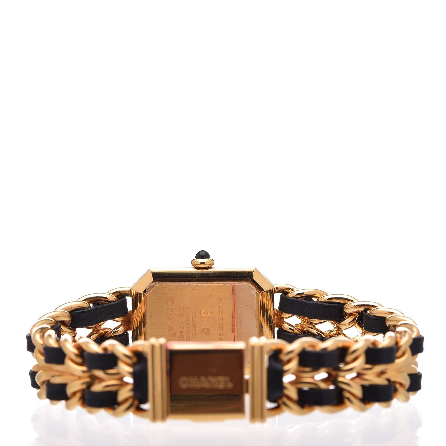 Chanel Stainless Steel Lambskin 20mm Chain Premiere Quartz Watch Gold L 5 of 8