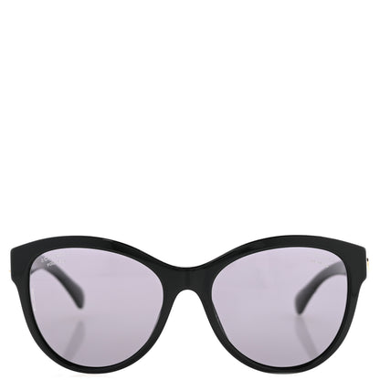 Chanel Acetate Pantos Logo Polarized Sunglasses 5458 Black 2 of 8
