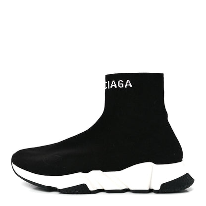 Balenciaga Neoprene Knit Mens Hi Speed Sneakers 43 Black White 1 of 8