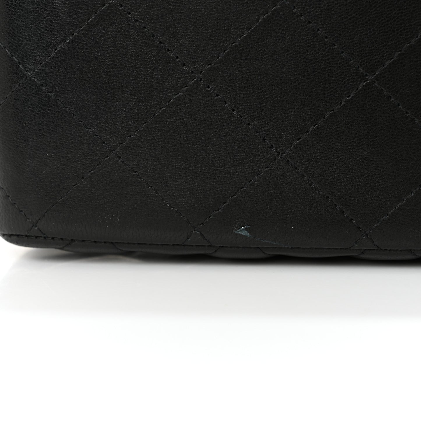 Lambskin Quilted Jumbo Double Flap Black