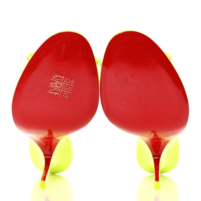 Christian Louboutin PVC Just Arch 100 Slide Sandals 36 Neon Yellow 5 of 18