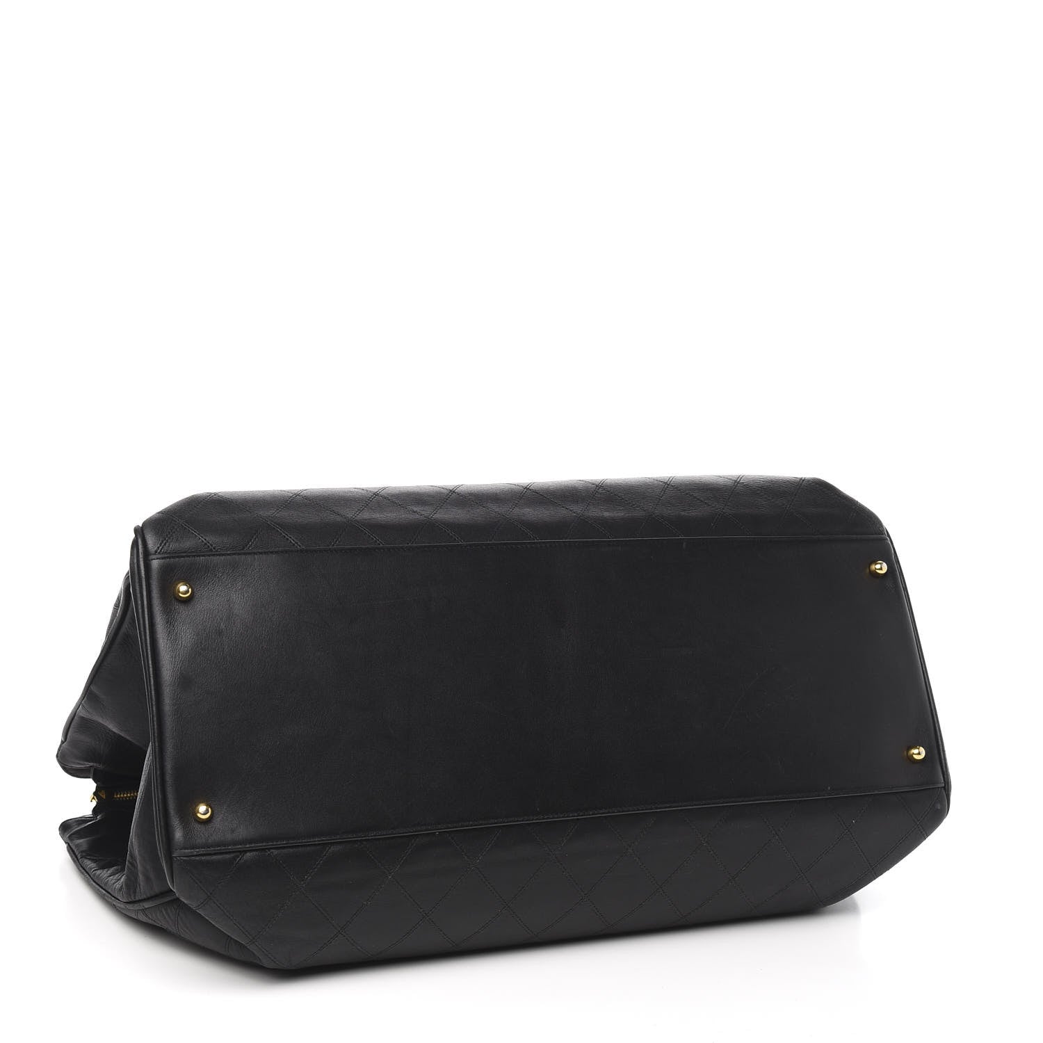 Chanel Calfskin Stitched Shopper Tote Black 4 of 10
