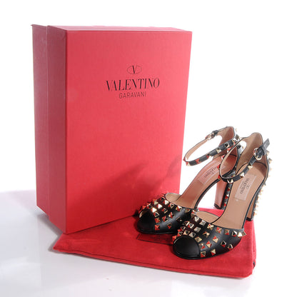 Valentino Garavani Calfskin Rockstud Sandals 36 Black 8 of 8