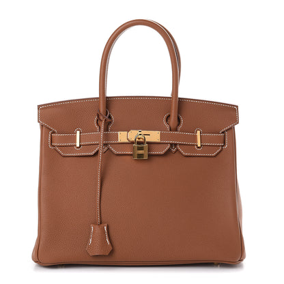 Hermes Taurillon Maurice Birkin 30 Gold 1 of 8