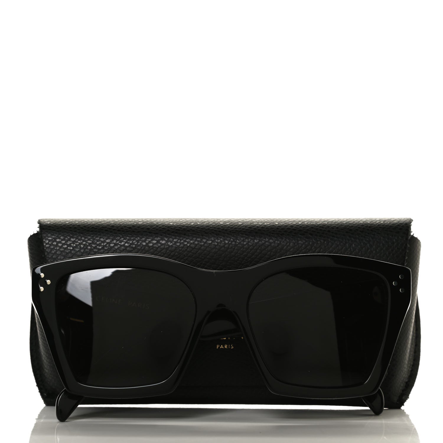 Celine Acetate Polarized Square Sunglasses CL40090I Black 8 of 8