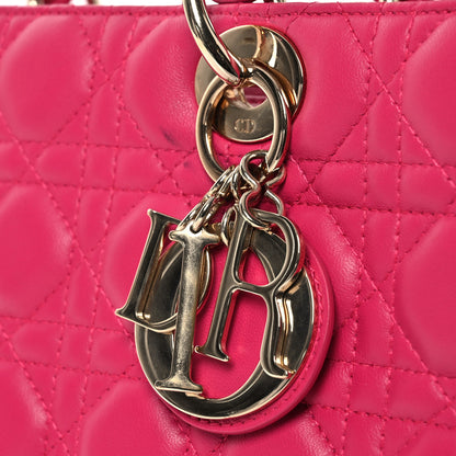 Christian Dior Lambskin Cannage Large Lady Dior Pink 13 of 20