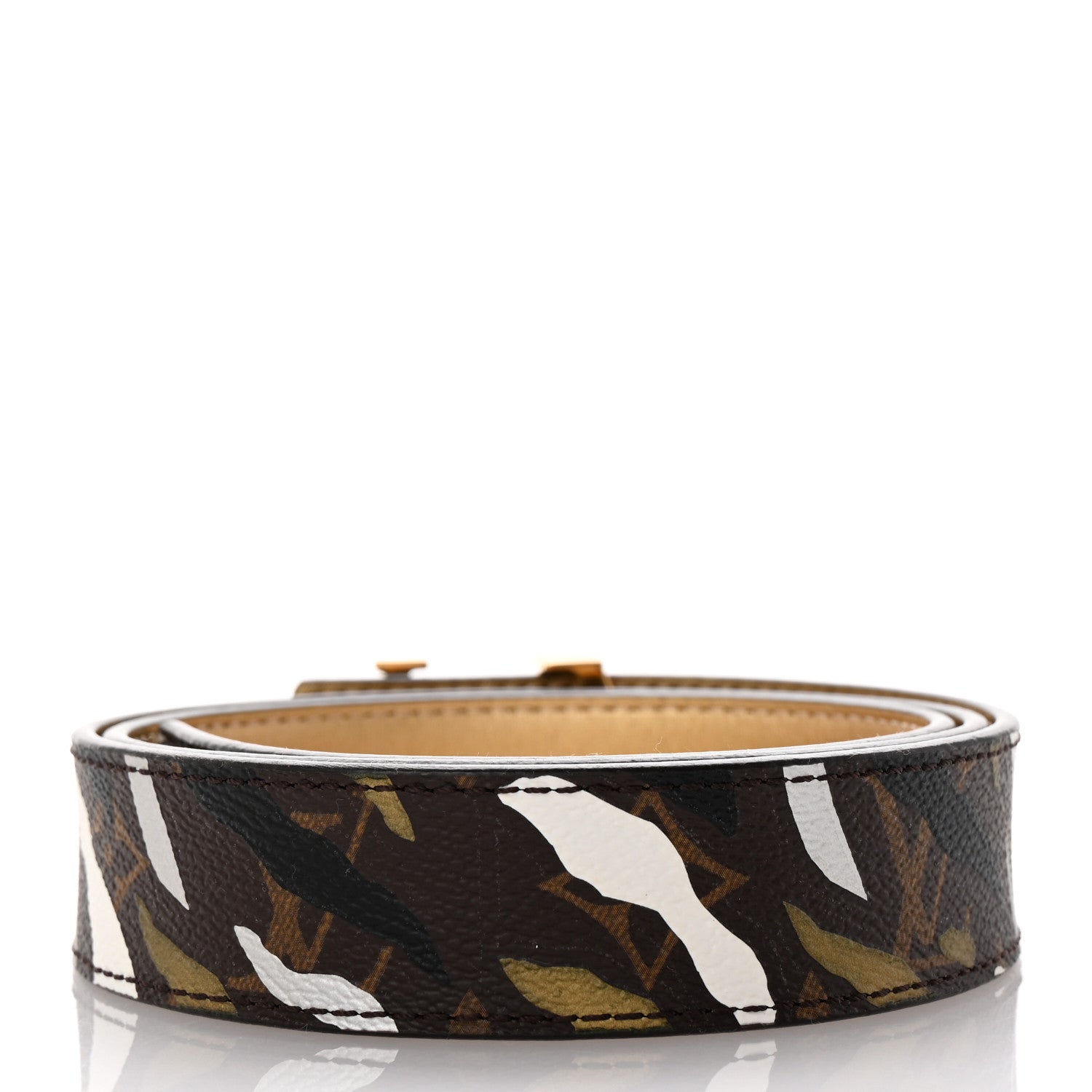 Louis Vuitton X LOL Monogram Belt 85 34 Gold Silver 2 of 5