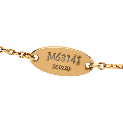 Louis Vuitton Nanogram Name Tag Necklace Gold 4 of 6