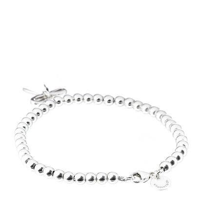 Tiffany Sterling Silver 4mm Bow Bead Bracelet 3 of 4