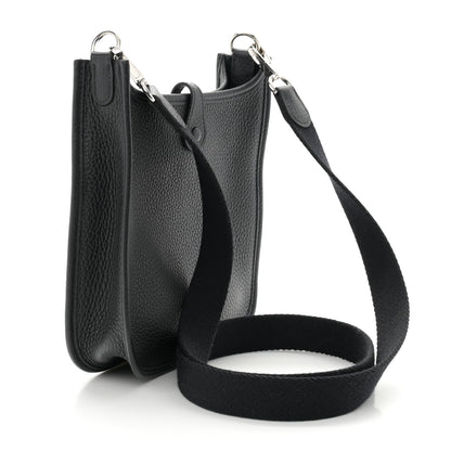 Hermes Taurillon Clemence Evelyne TPM Black 3 of 11