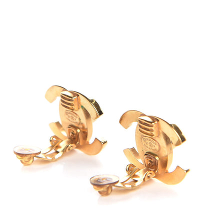 Chanel Metal CC Turnlock Clip On Earrings Gold 3 of 4