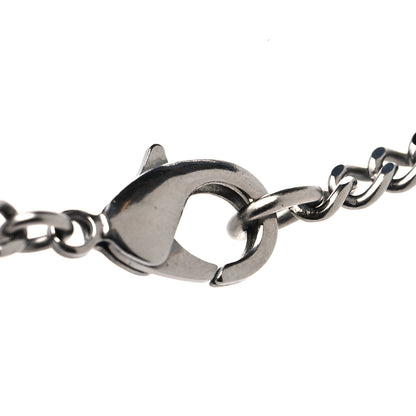 Chanel Crystal Baguette CC Whistle Pendant Necklace Silver 4 of 6