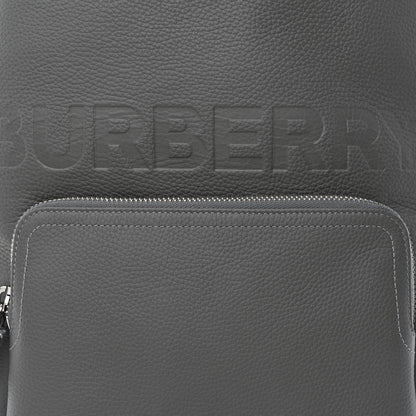 Burberry Calfskin Logo Embossed Backpack Charcoal Grey 10 of 12