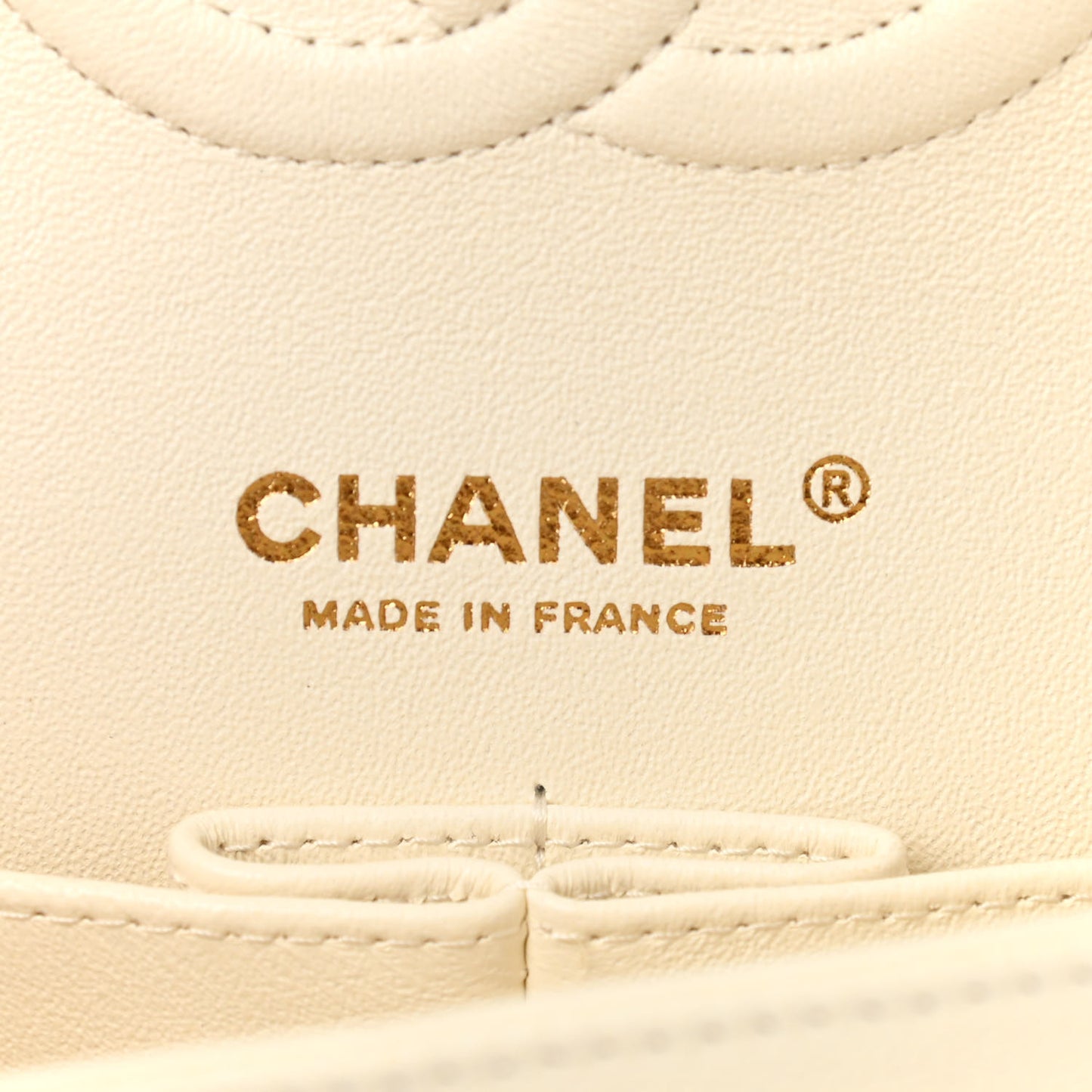 Caviar Quilted Medium Double Flap White