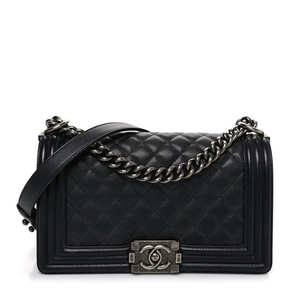 Chanel Caviar Quilted Medium Boy Flap Black 1 of 10