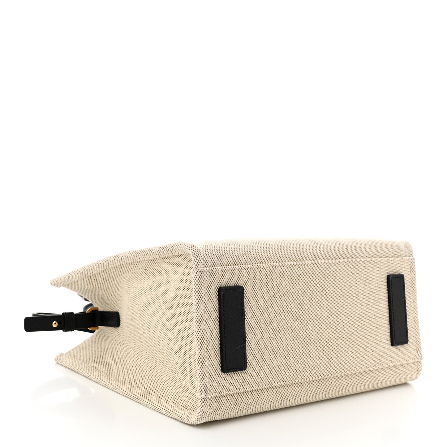 Canvas Calfskin La Medusa Small Tote Bag Beige