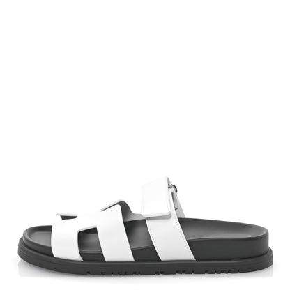 Hermes Calfskin Womens Chypre Sandals 36 White 1 of 8