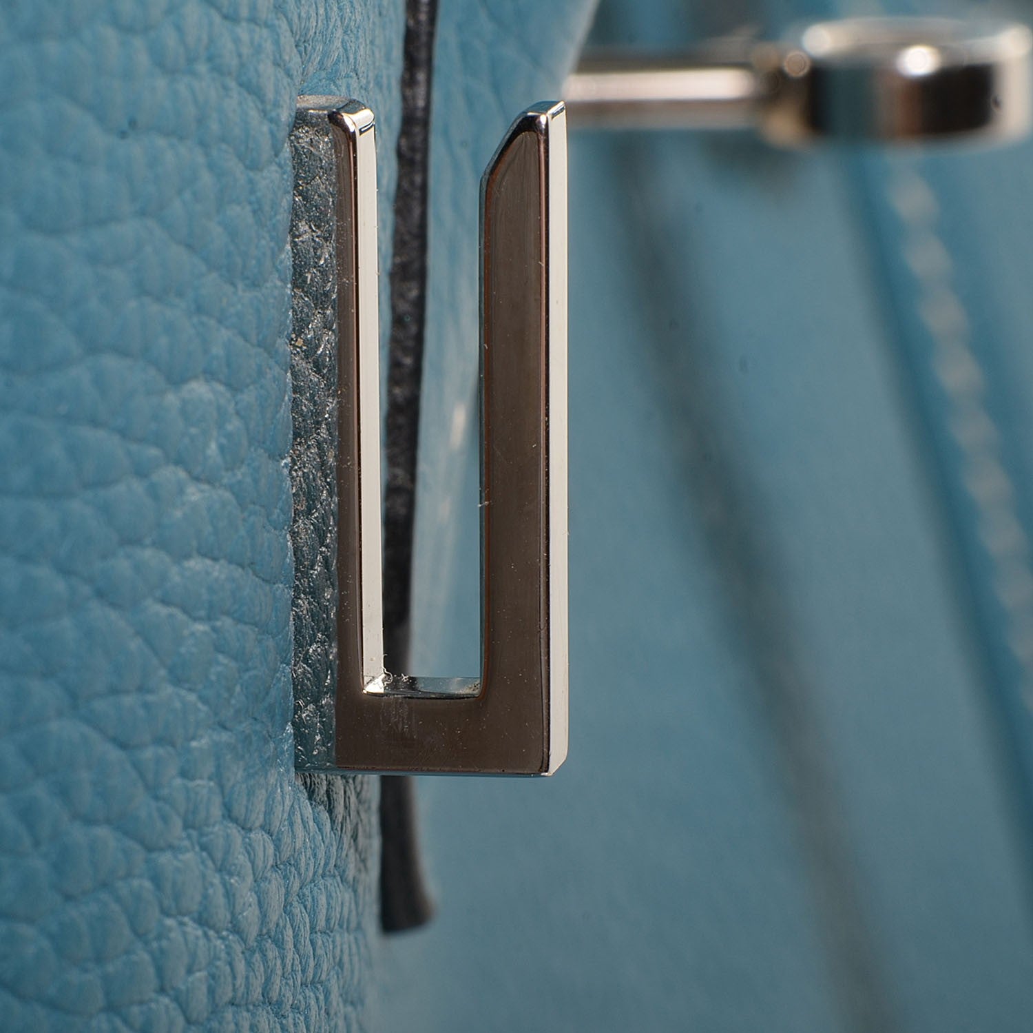Hermes Taurillon Clemence Birkin 30 Blue Jean 8 of 21