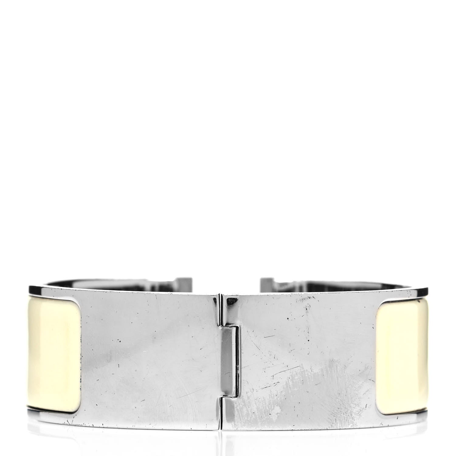Hermes Enamel Wide Clic Clac H Bracelet PM Craie 3 of 4