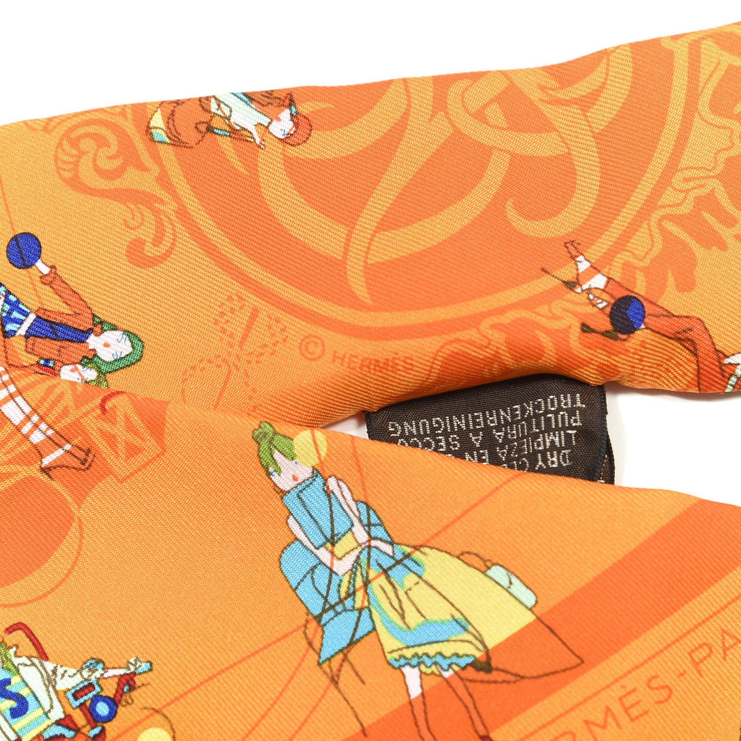 Silk Ex-Libris Les Parisie Twilly Orange Turquoise