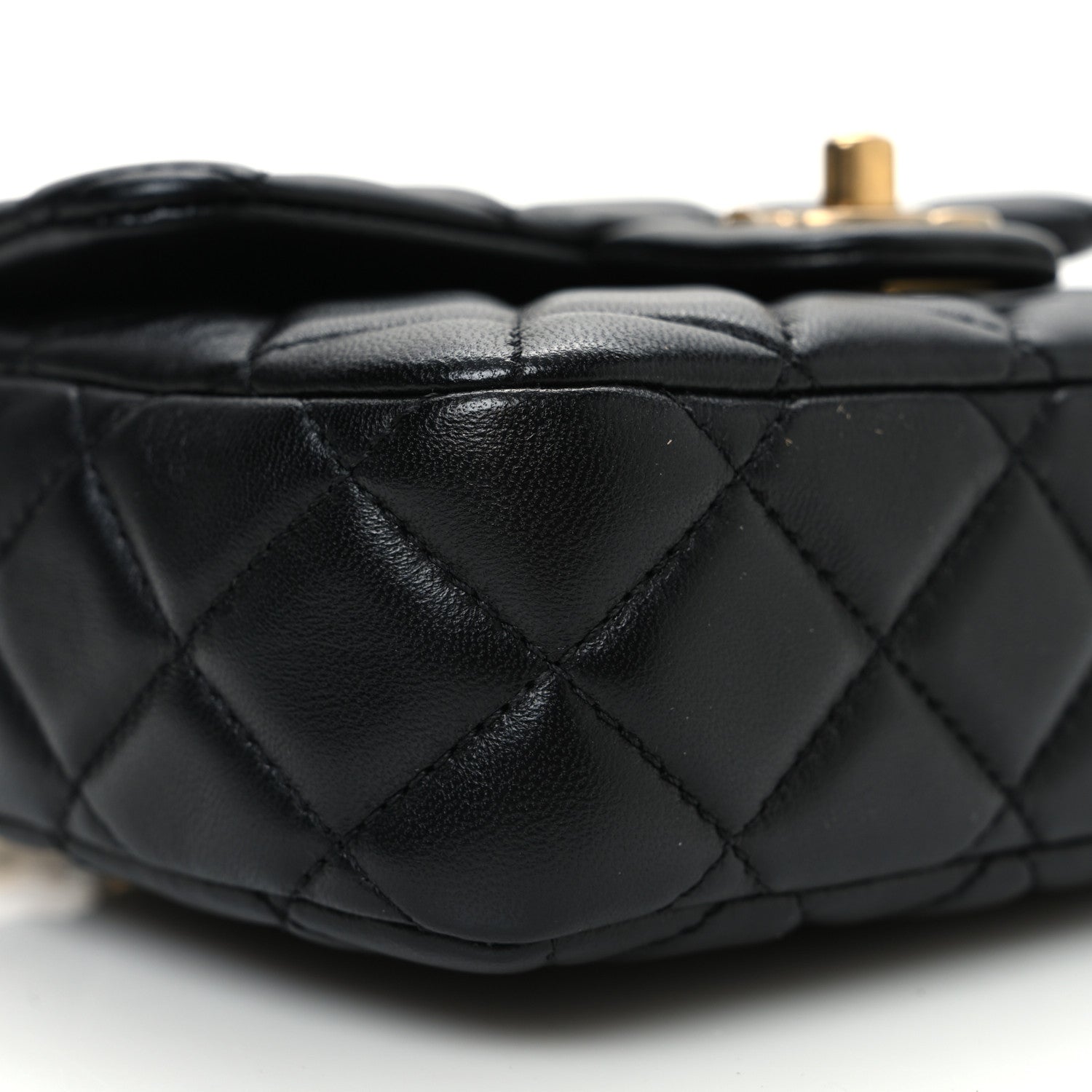 Chanel Lambskin Enamel Quilted Mini Coco Hearts Square Flap Black 9 of 10
