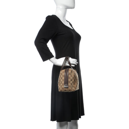 Gucci Monogram Calfskin Large Balthus Cosmetic Pouch Beige Ebony Cocoa 2 of 11