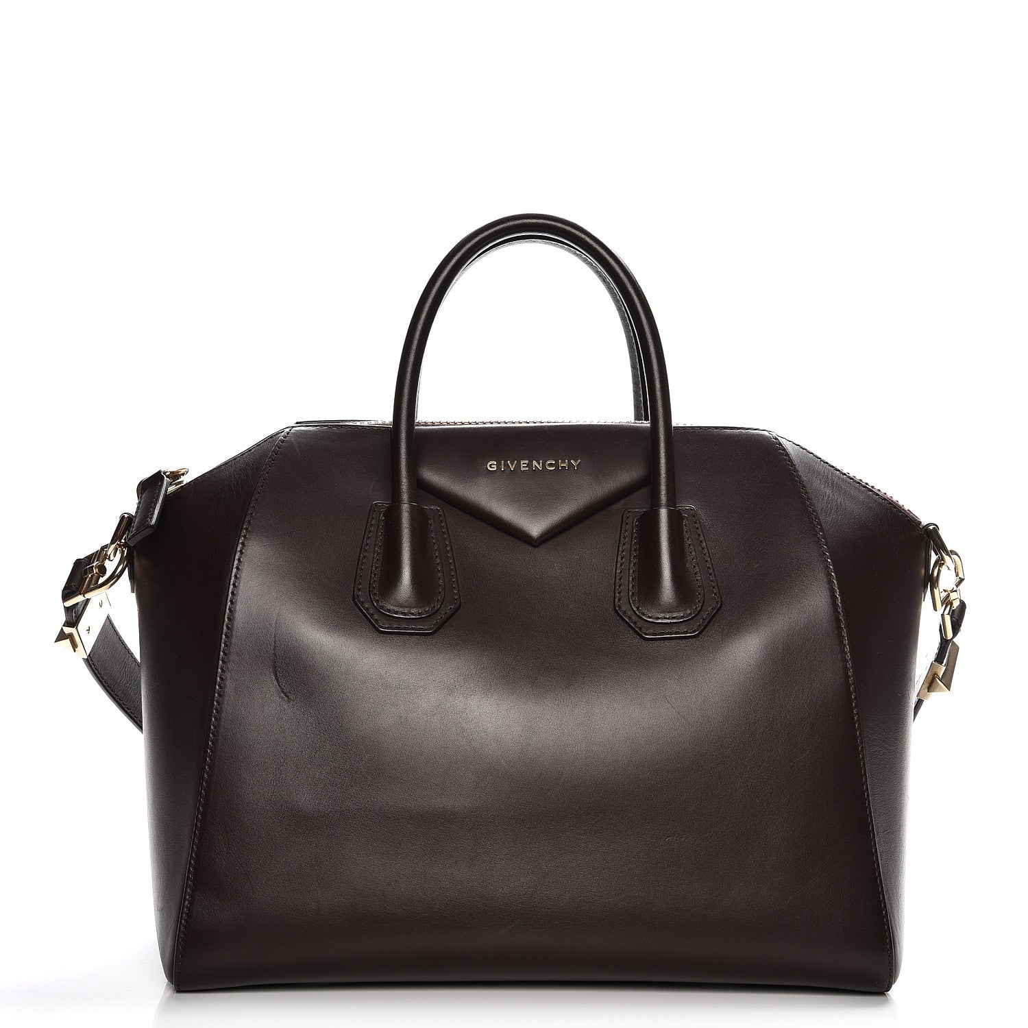 Givenchy Smooth Calfskin Medium Antigona Dark Brown 1 of 12