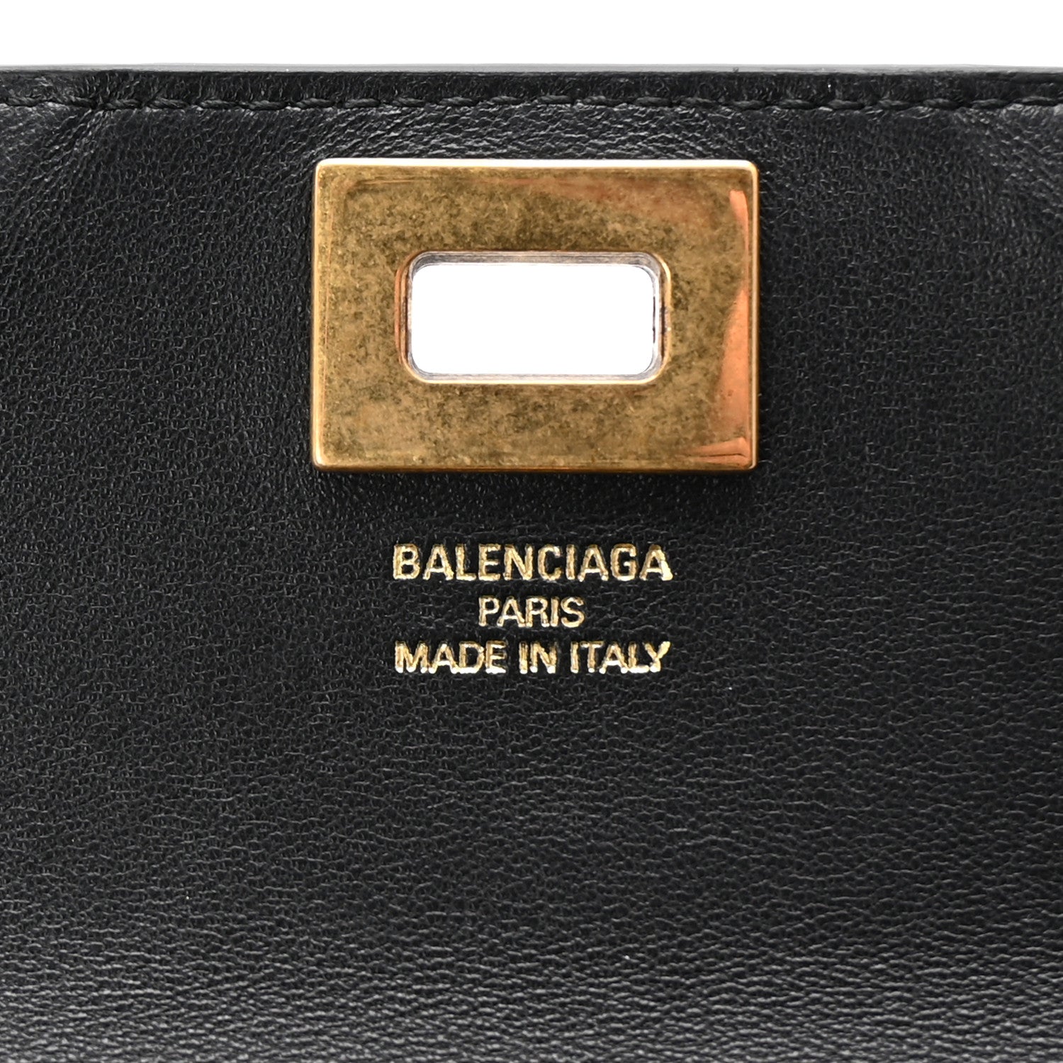Balenciaga Natural Smooth Calfskin Rodeo Flap Wallet Black 6 of 7