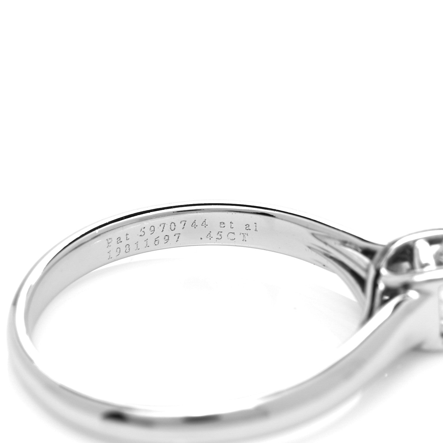 Tiffany Platinum Diamond .45ct Solitaire Lucida Engagement Ring 53 6.25 6 of 8