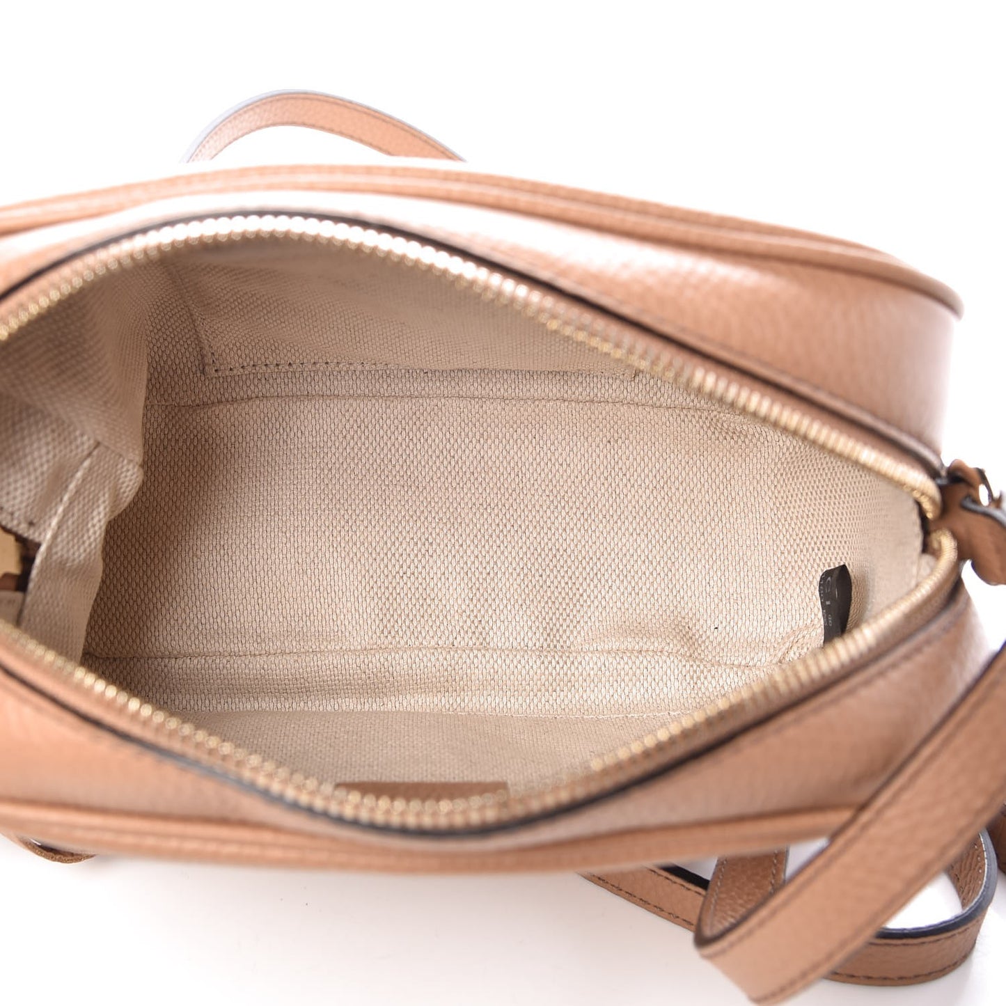 Pebbled Calfskin Small Soho Disco Bag Rose Beige