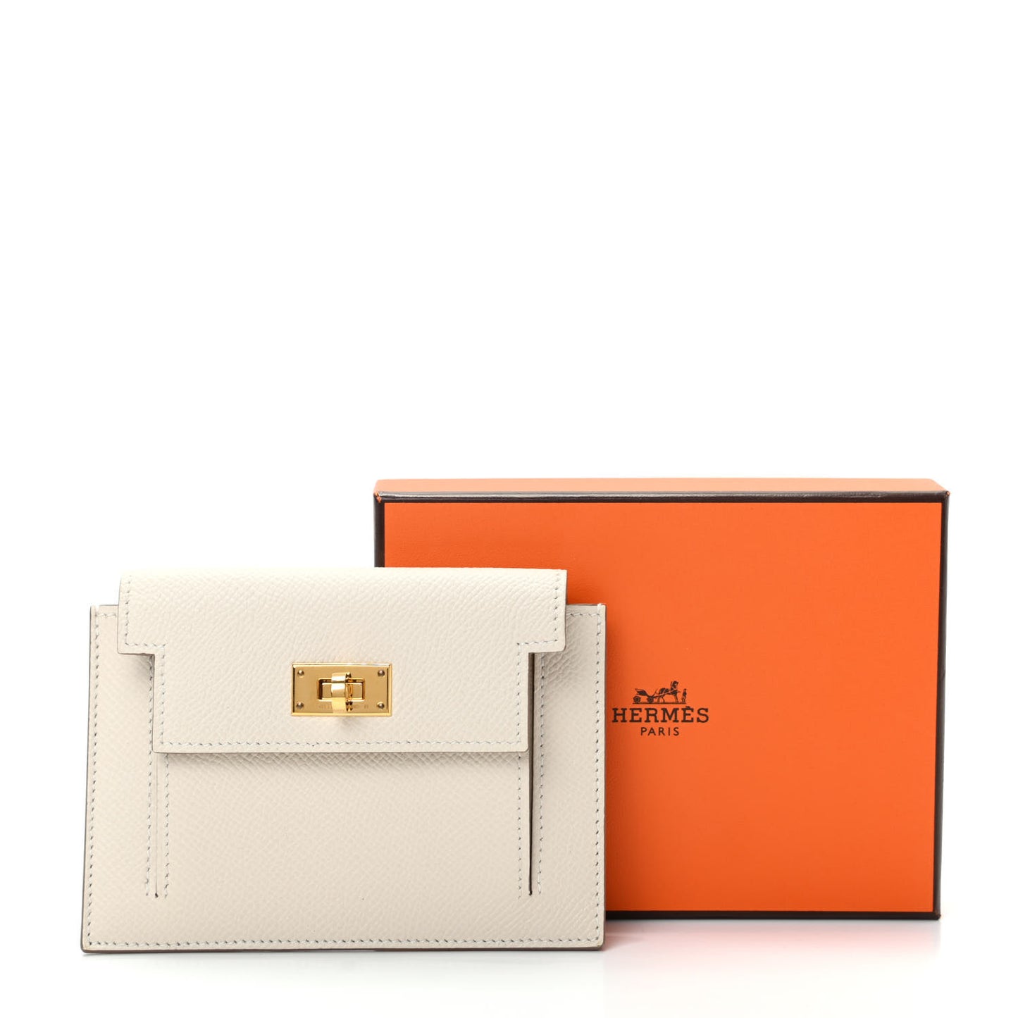 Epsom Kelly Pocket Compact Wallet Craie