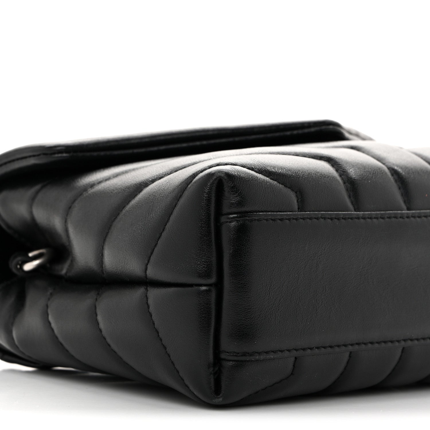 Saint Laurent Calfskin Y Quilted Monogram Toy Loulou Crossbody Bag Black 9 of 15
