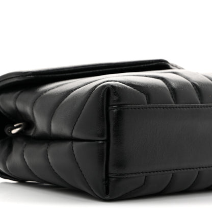 Saint Laurent Calfskin Y Quilted Monogram Toy Loulou Crossbody Bag Black 9 of 15