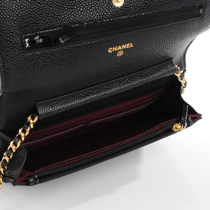 Chanel Caviar Quilted Wallet On Chain WOC Black 6 of 9