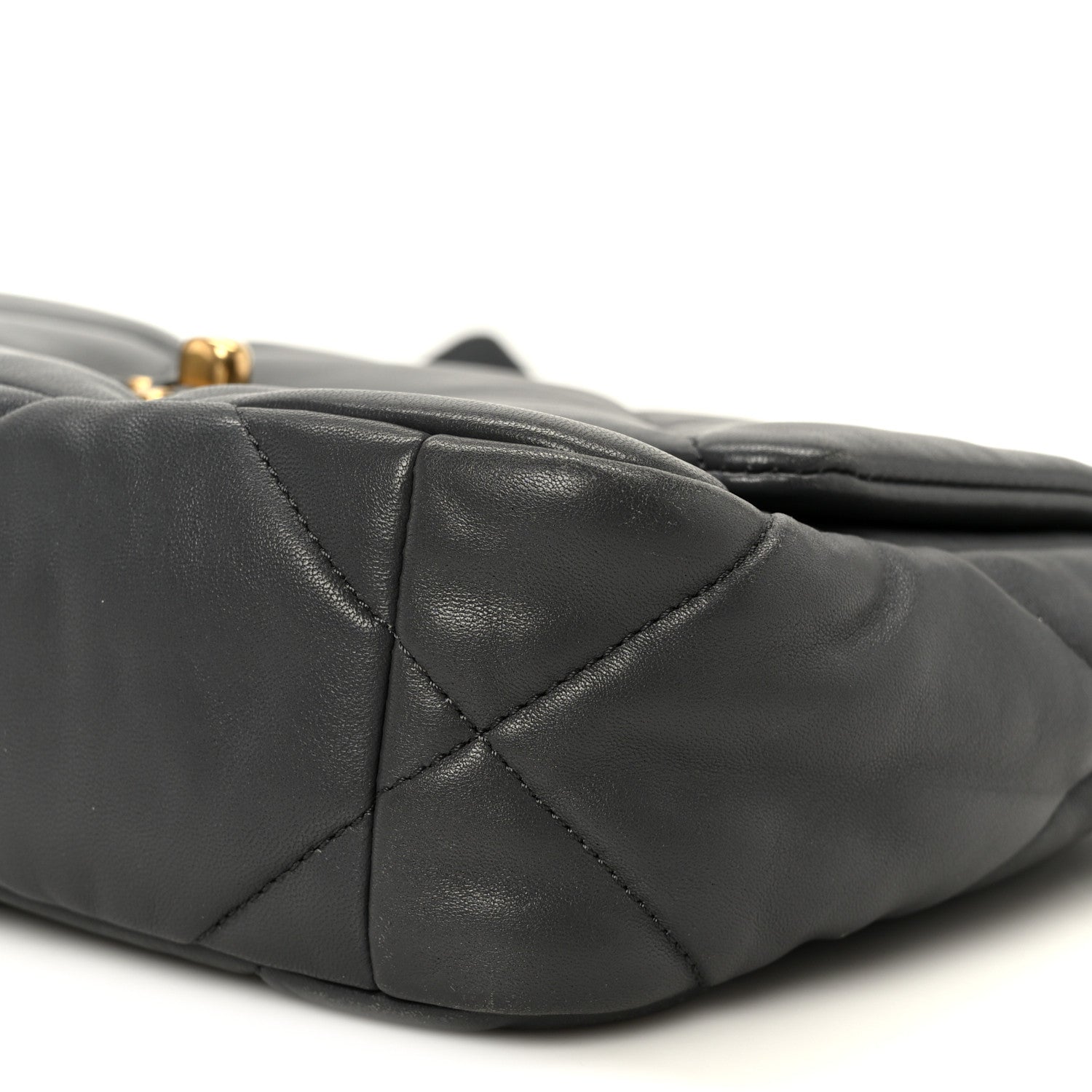 Chanel Lambskin Quilted Medium Chanel 19 Flap Dark Grey 10 of 10