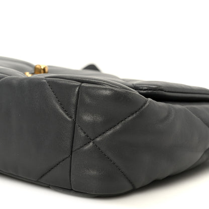Chanel Lambskin Quilted Medium Chanel 19 Flap Dark Grey 10 of 10