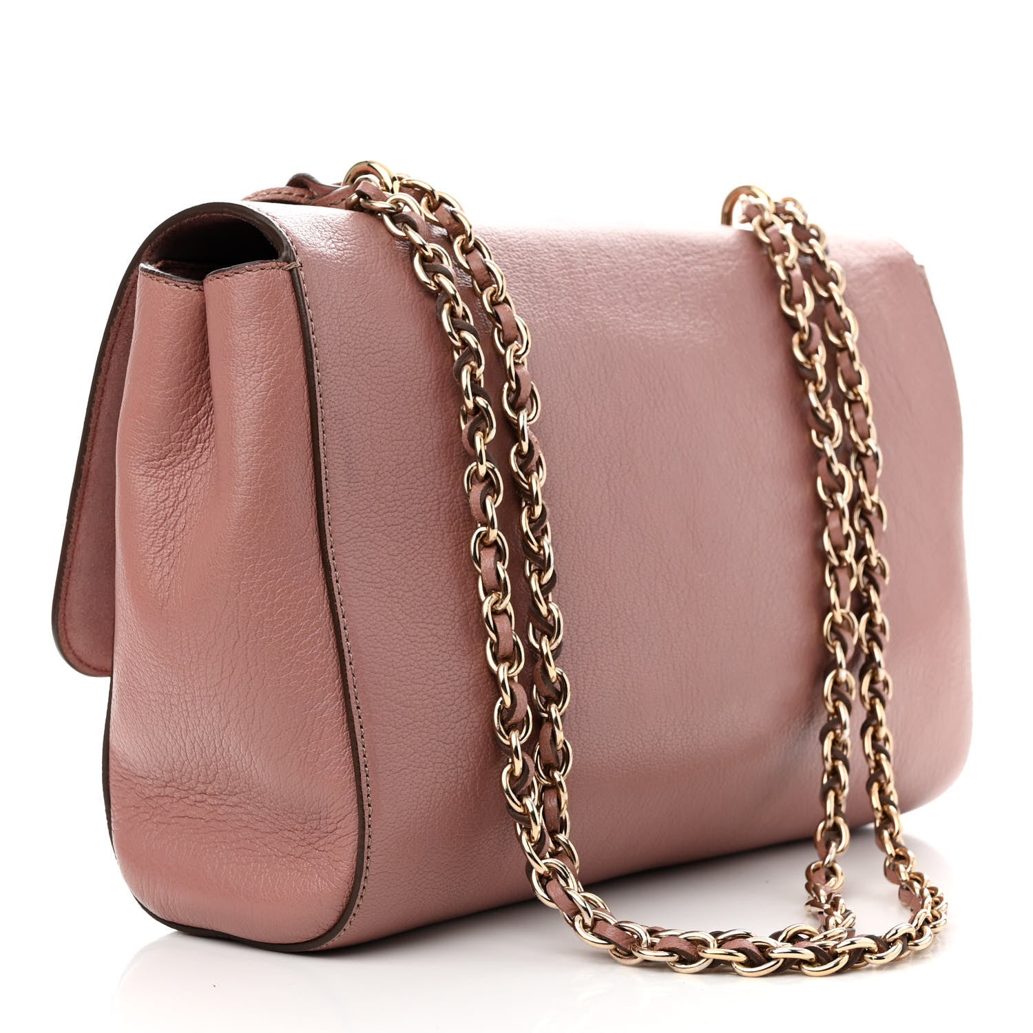 Mulberry Calfskin Goat Medium Lily Flap Dark Blush 3 of 14