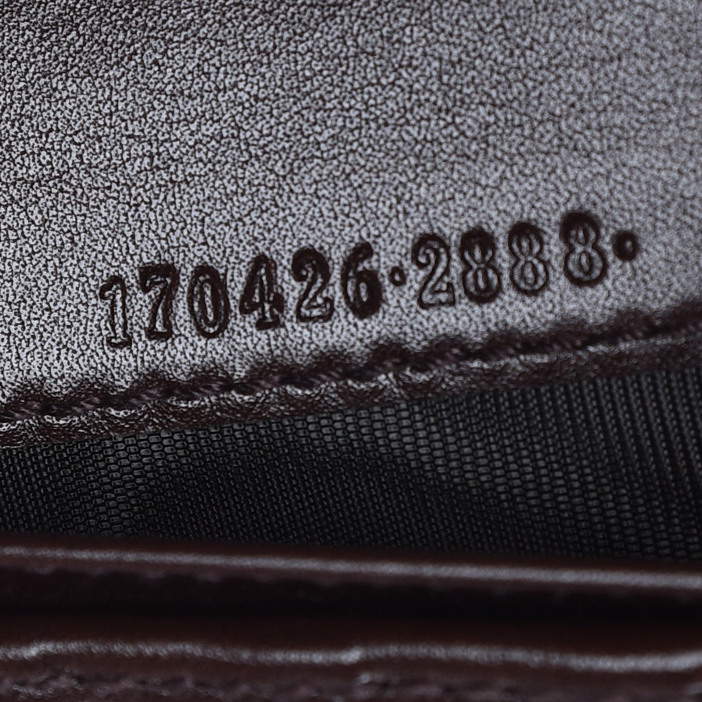 Guccissima Margaux Calfskin Metal Bar Chain Wallet Chocolate
