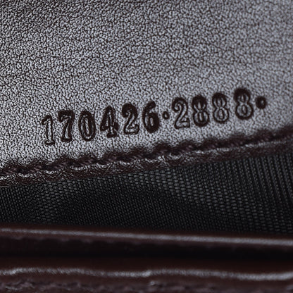 Gucci Guccissima Margaux Calfskin Metal Bar Chain Wallet Chocolate 8 of 9