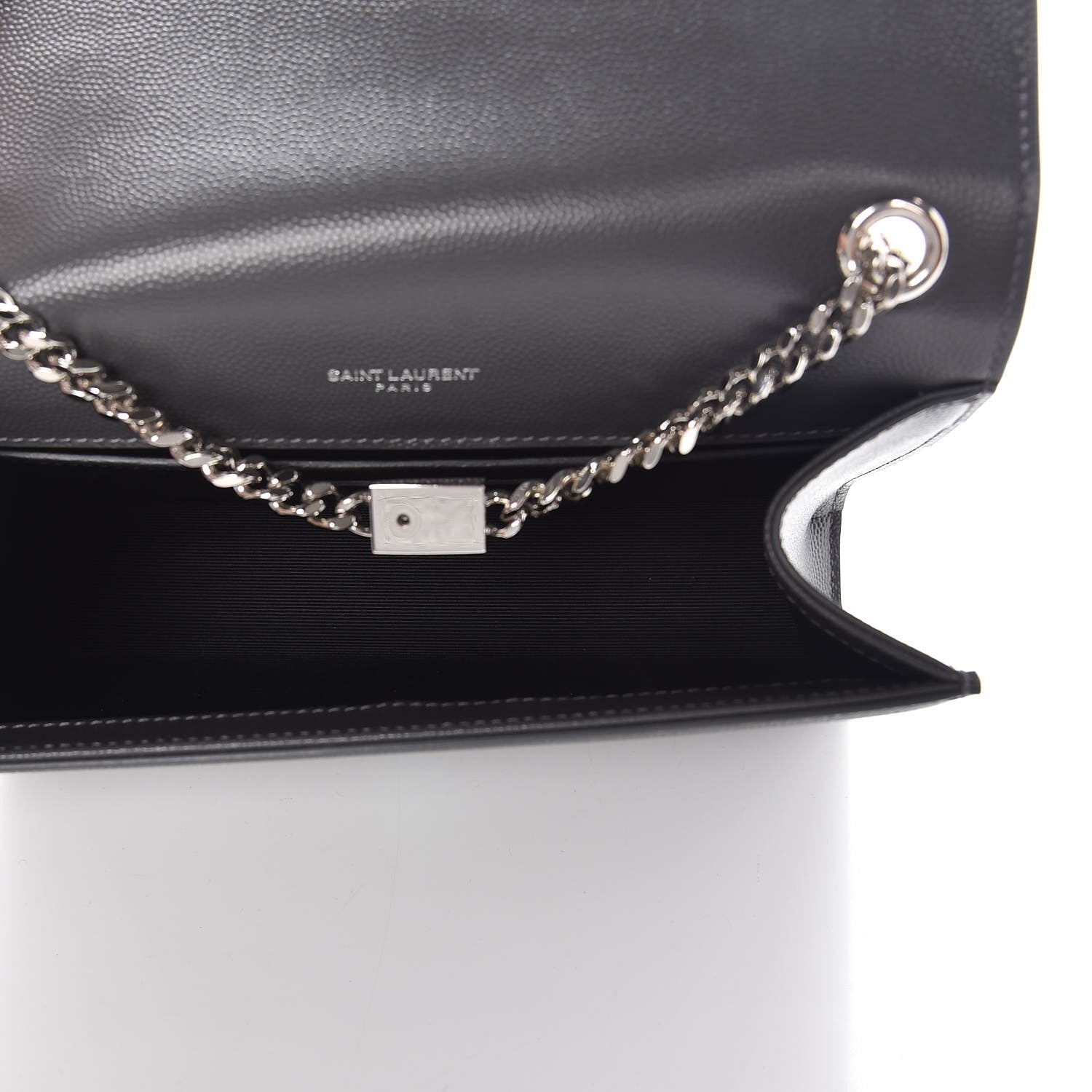 Saint Laurent Grain De Poudre Small Monogram Kate Satchel Storm 5 of 6