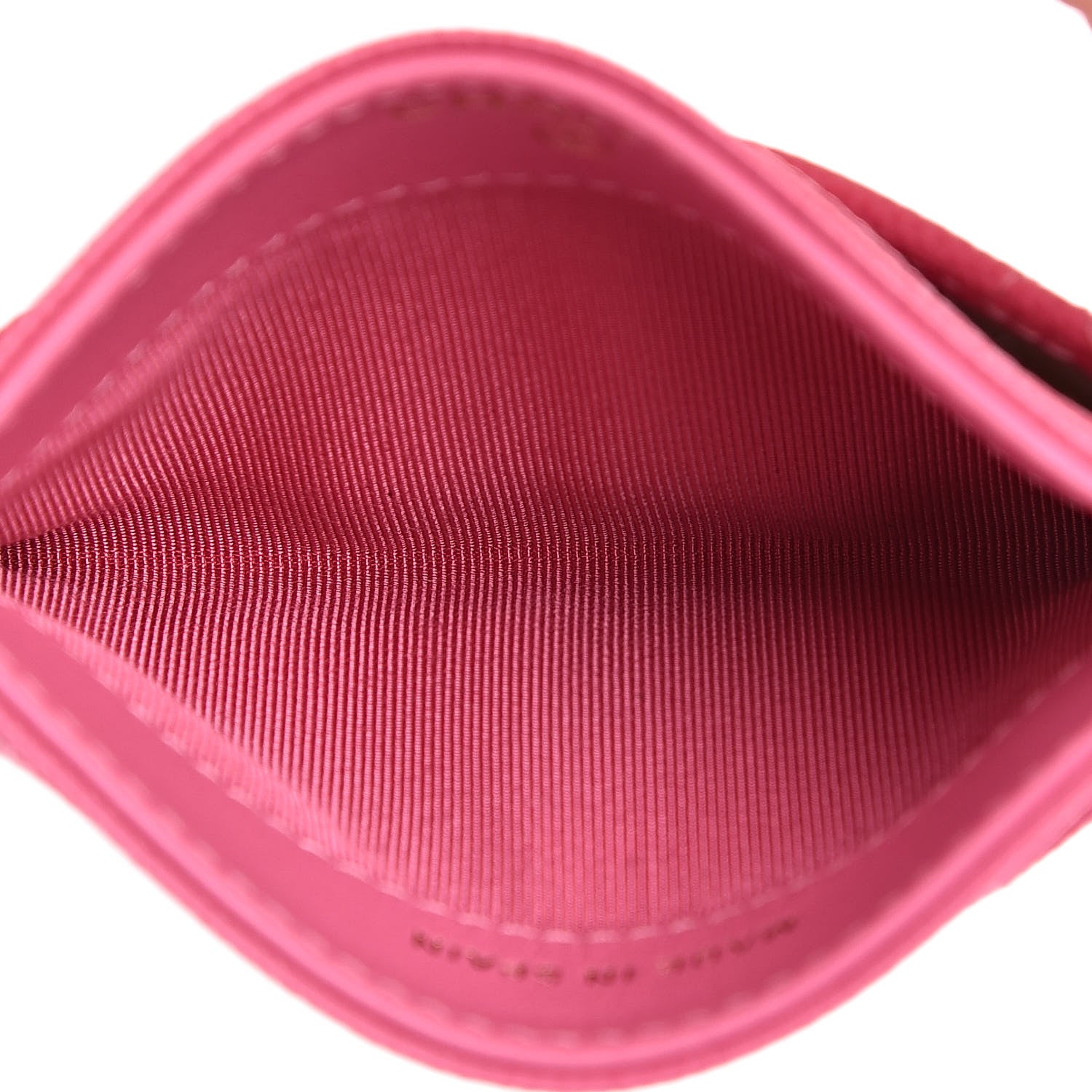 Chanel Caviar Quilted Card Holder Pink 5 of 9