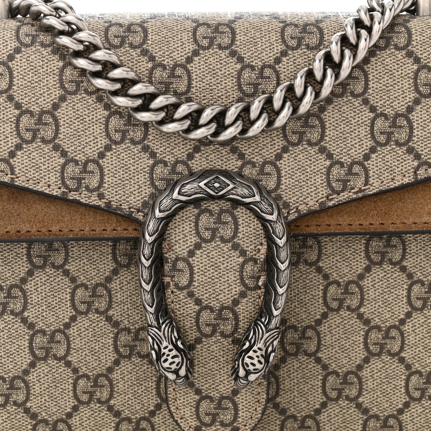 Gucci GG Supreme Monogram Mini Dionysus Shoulder Bag Taupe 8 of 10